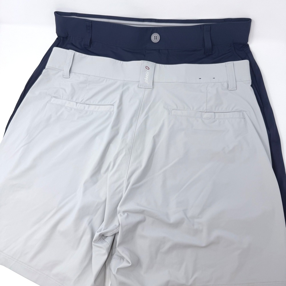 Johnnie-O Performance Shorts Mens 33 Navy Gray 2 Pack Stretch Golf Activewear
